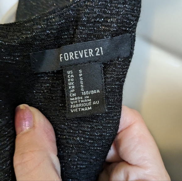 Forever 21 Dress Size Small‎ Black Shimmer - Picture 2 of 8